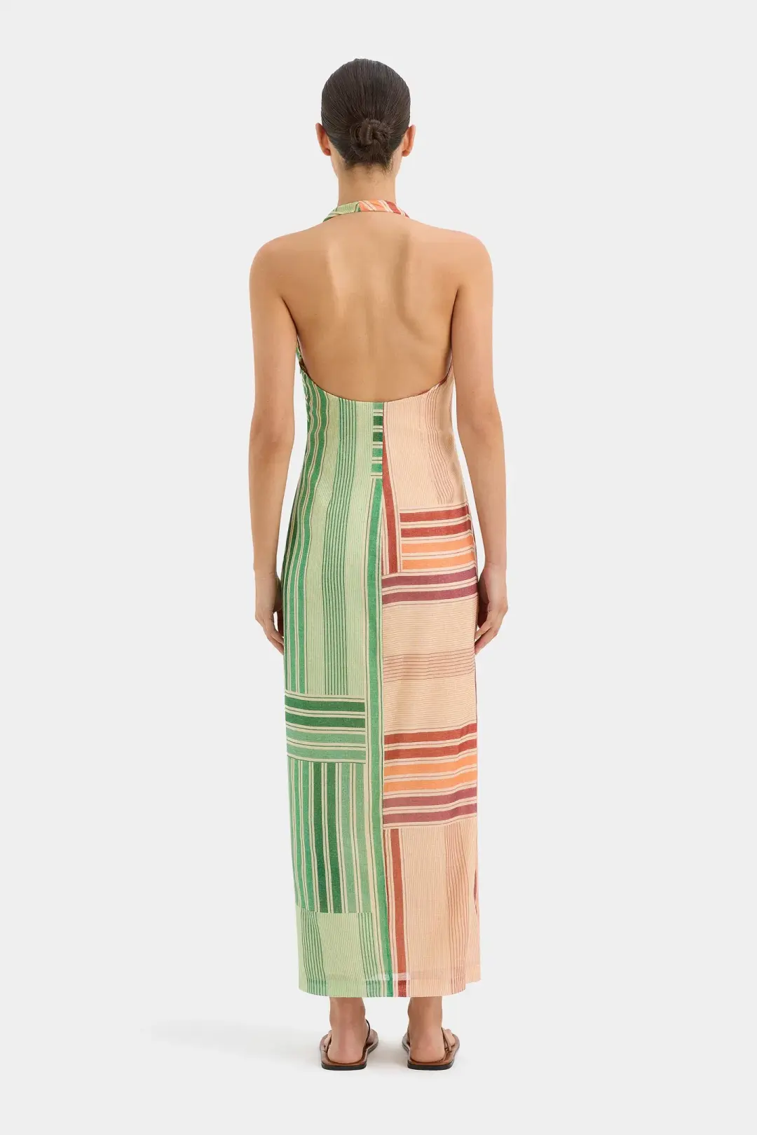 Sir the Label Marisol Twist Midi Dress Multi Print Size 8 for rent on The Volte - main image