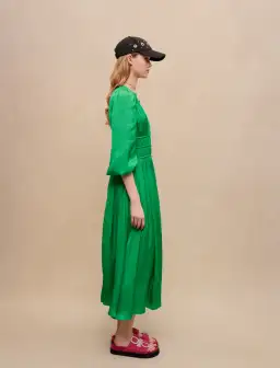 Maje Riannette Dress Midi Green Size 34 / AU 6 for rent on The Volte - image 2