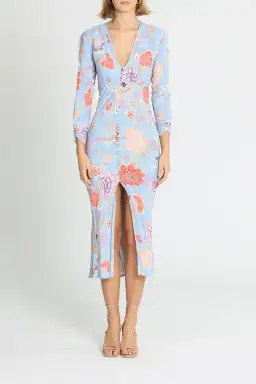 Rixo London Katie Button Down Midi Dress Floral Size 10 for rent on The Volte - image 1
