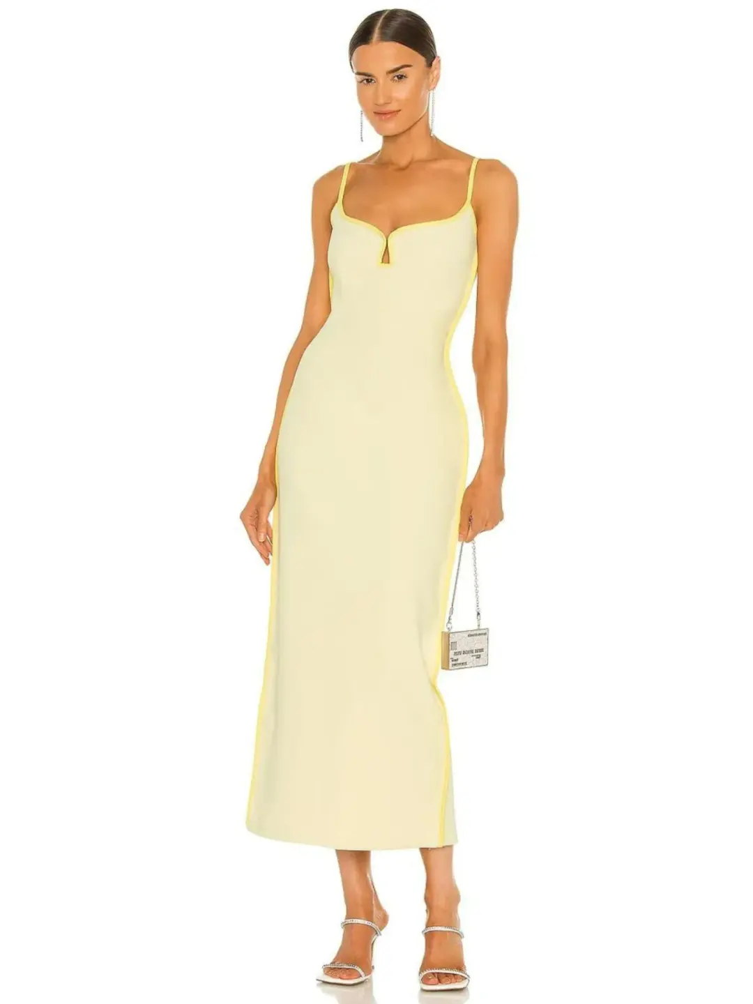 Paris Georgia Marlo Midi Dress Yellow Size S/ AU 8 for rent on The Volte - main image