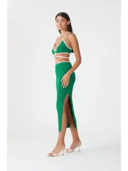 San Slone Gabby Midi Dress Green Size XS / AU 6 for rent on The Volte - image 3