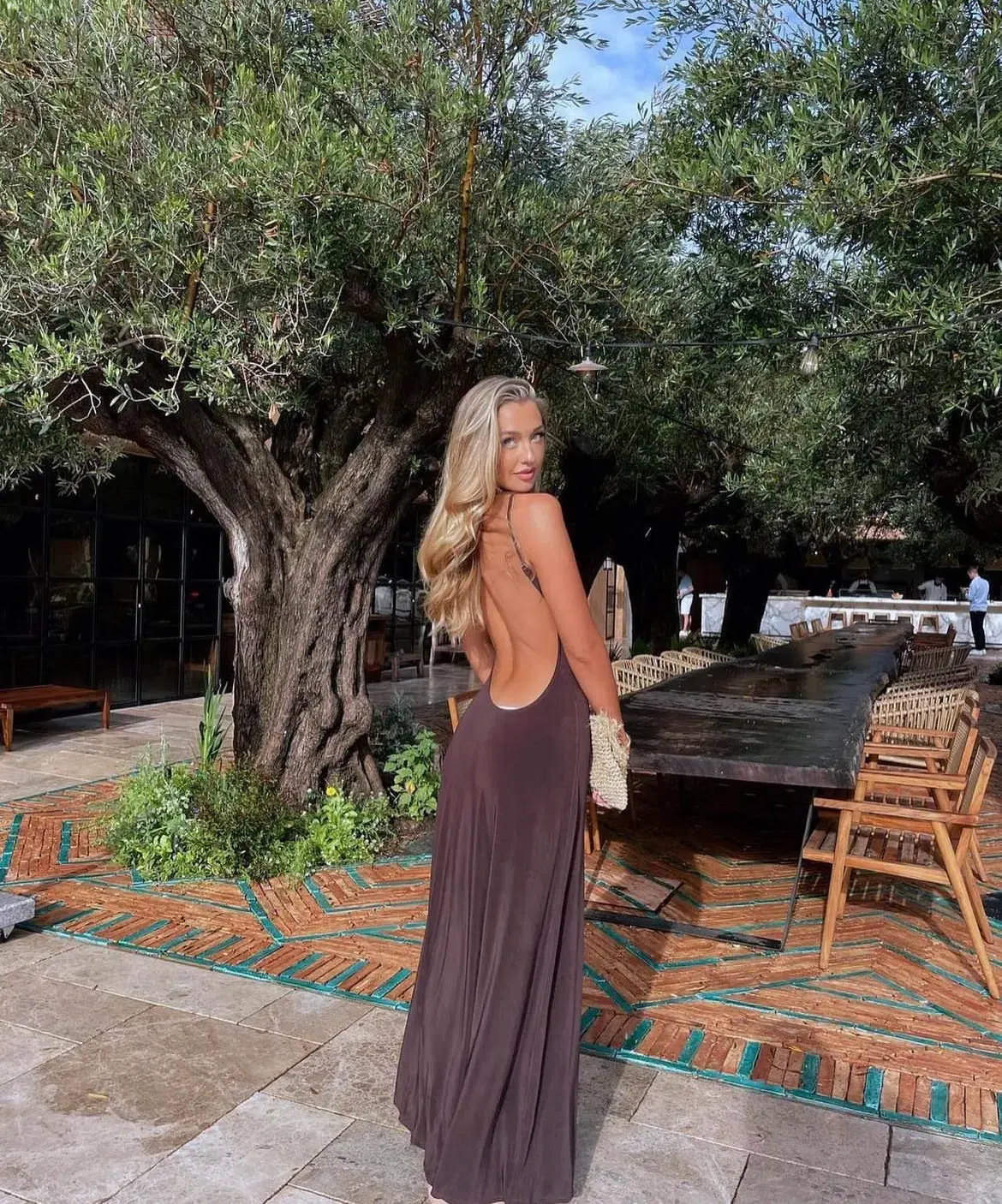 One Mile Sammy Maxi Dress in Brown Size AU 8 - Image 5