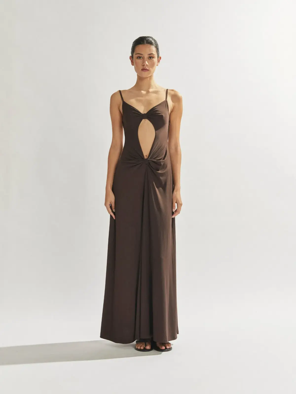 One Mile Sammy Maxi Dress in Brown Size AU 8 - Image 1