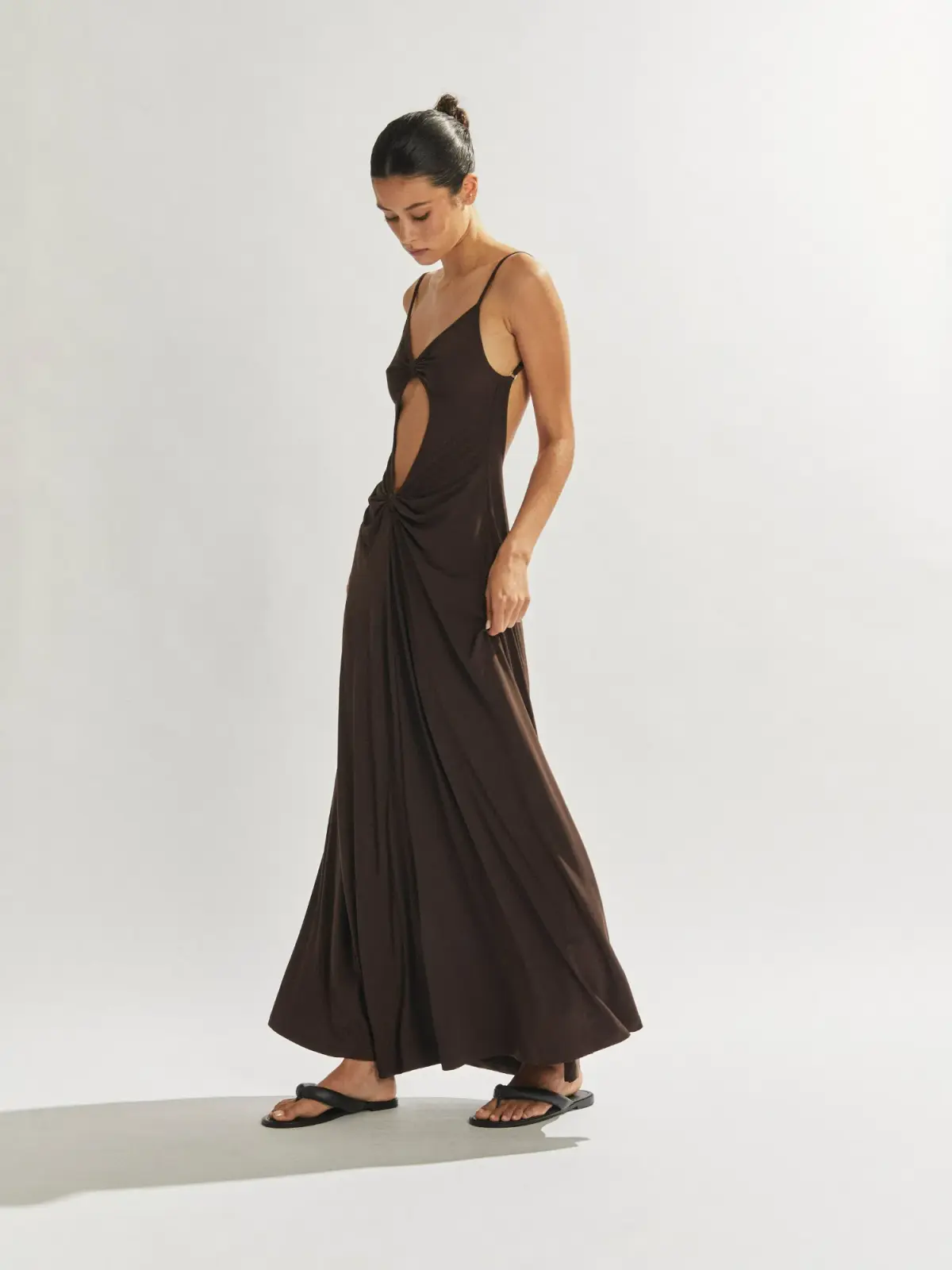 One Mile Sammy Maxi Dress in Brown Size AU 8 - Image 2