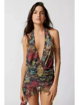 Jaded London Cindy Plunge Mini Dress Size AU 8 for rent on The Volte - image 2