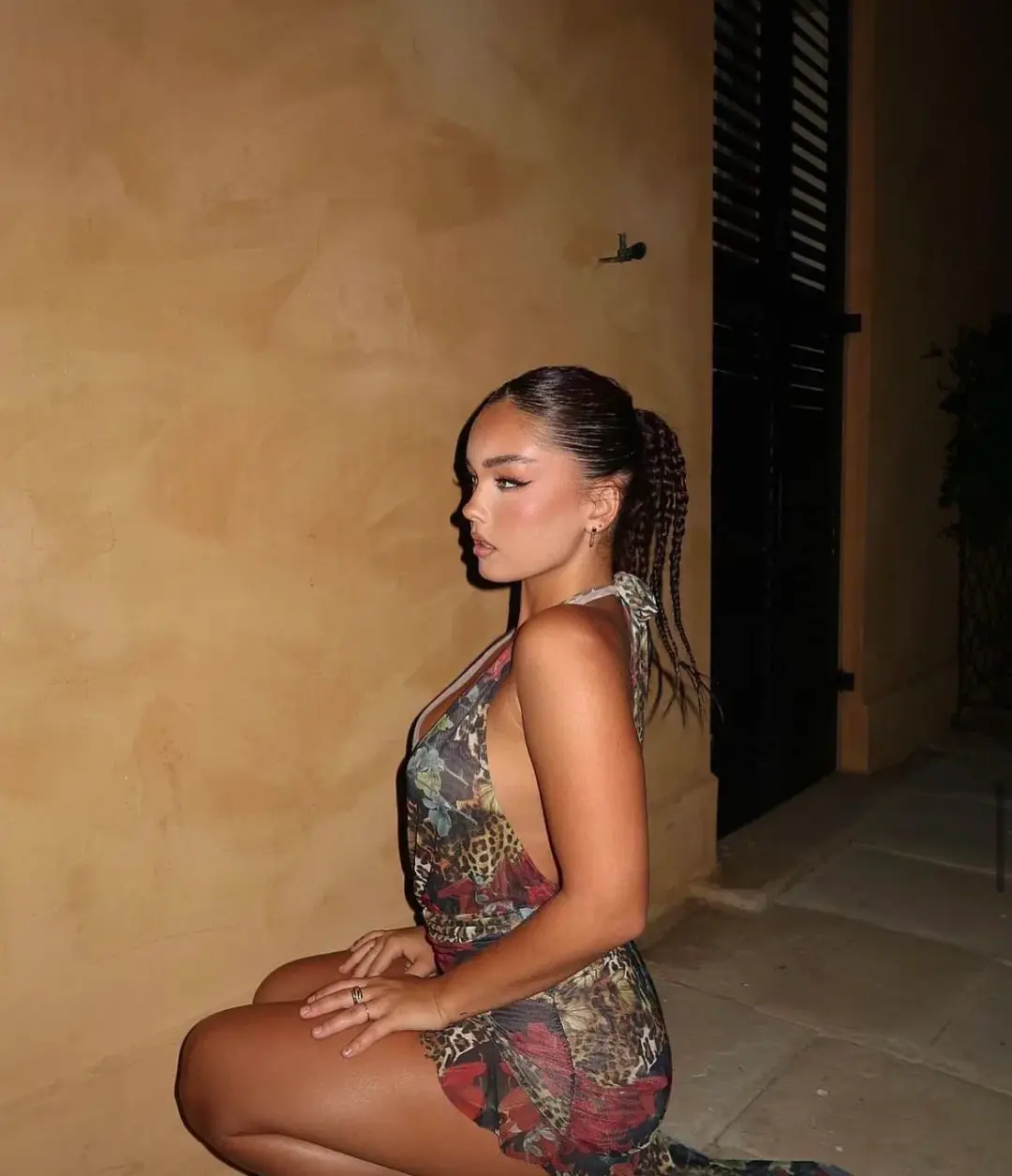 Jaded London Cindy Plunge Mini Dress Size AU 8 for rent on The Volte - main image