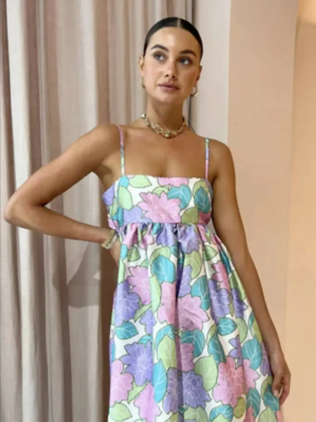 Alemais Luella Midi Dress Floral Size AU 10 for rent on The Volte - main image