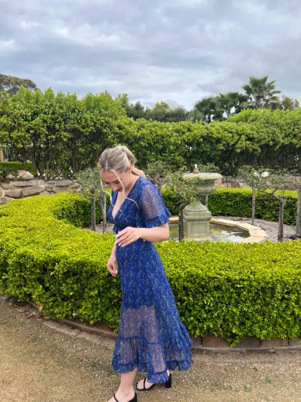 Talulah Morning Light Midi Dress Blue Size 1/ AU 8 - Image 2