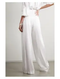 Michael Lo Sordo Relaxed Silk Boy Pant White Size AU 8 for rent on The Volte - image 2