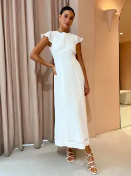 Hansen and Gretel Portofino Backless Dress in Ivory Size 14