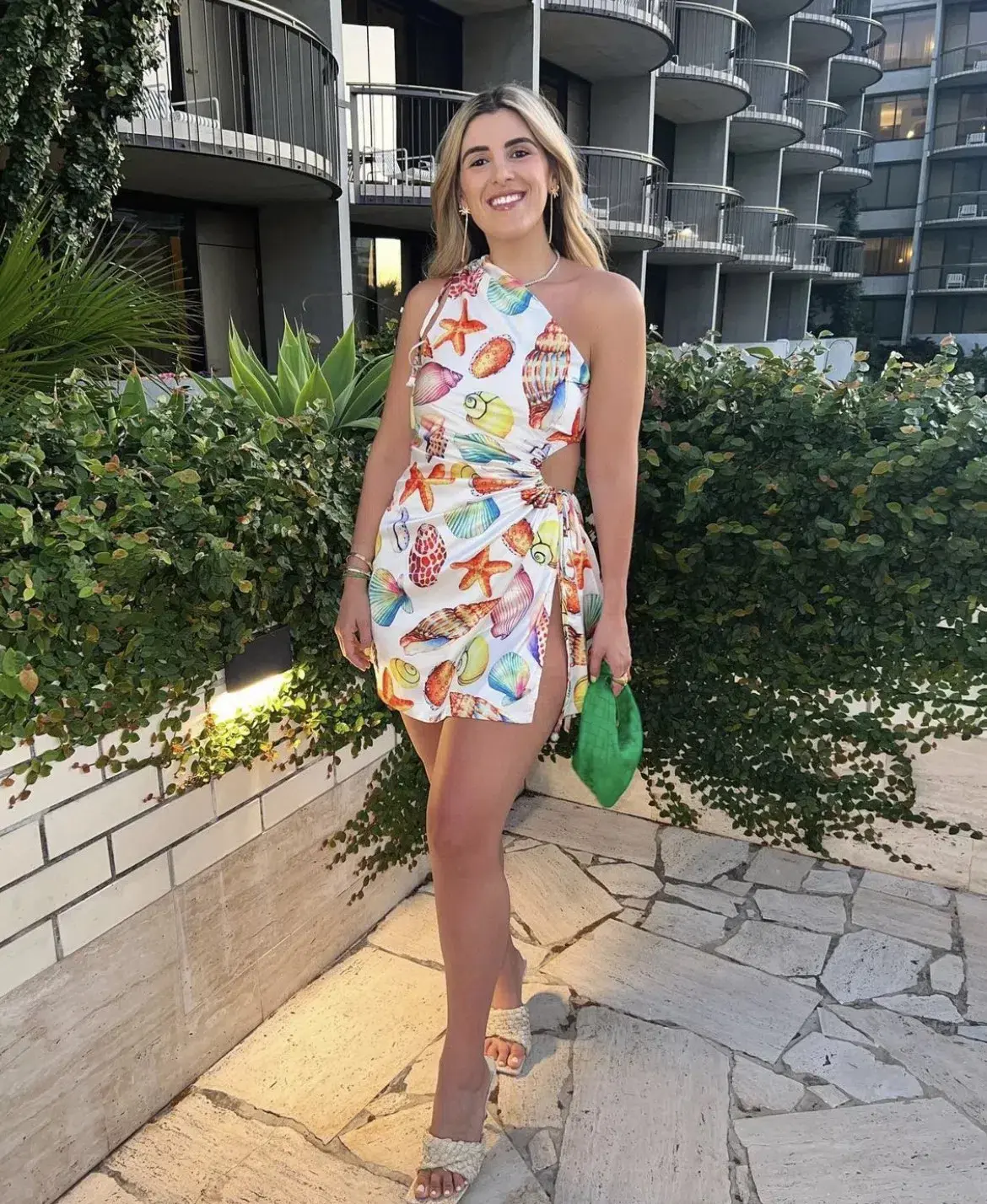 Sonya Moda Nour De La Mer Mini Dress Multi Print Size 10 - Image 1