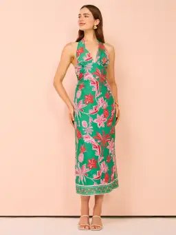 Ownley Kara Midi Dress In Pineapple Print Size S / AU 8 for rent on The Volte - image 1