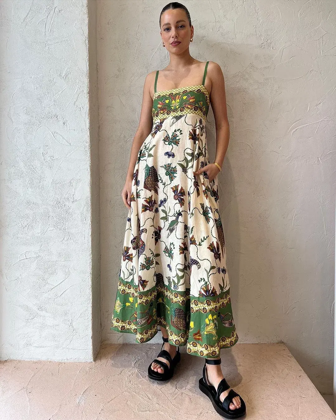 Alemais Birdie Sundress In Multi Size 12 - Image 1