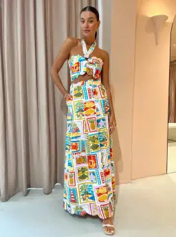 By Nicola Sea Change Top Size 10 and Maxi Skirt Size 8 Set In Summer Vacation