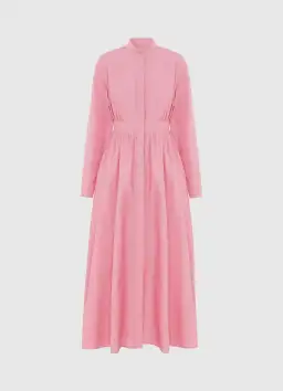 Leo Lin Philippa Shirt Midi Dress Bubblegum Pink Size AU 16 for rent on The Volte - image 1