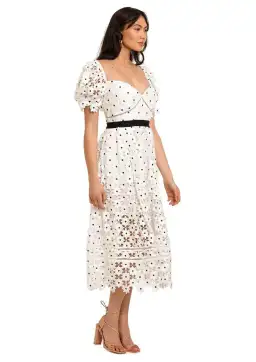 Self Portrait Daisy Lace Midi Dress in Polka Dot Size 10 for rent on The Volte - image 1