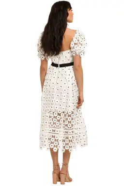 Self Portrait Daisy Lace Midi Dress in Polka Dot Size 10 for rent on The Volte - image 3