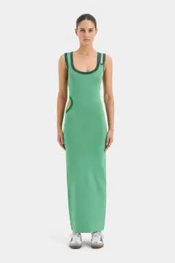 Sir the Label Salvador Cut Out Midi Dress Emerald Size 8