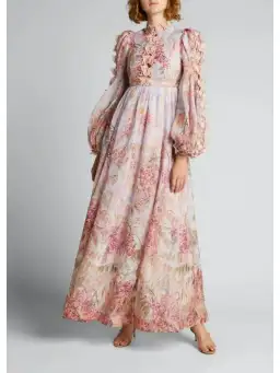 Zimmermann Botanica Butterfly Gown Floral Blush Size 1 / AU 10 for rent on The Volte - image 1