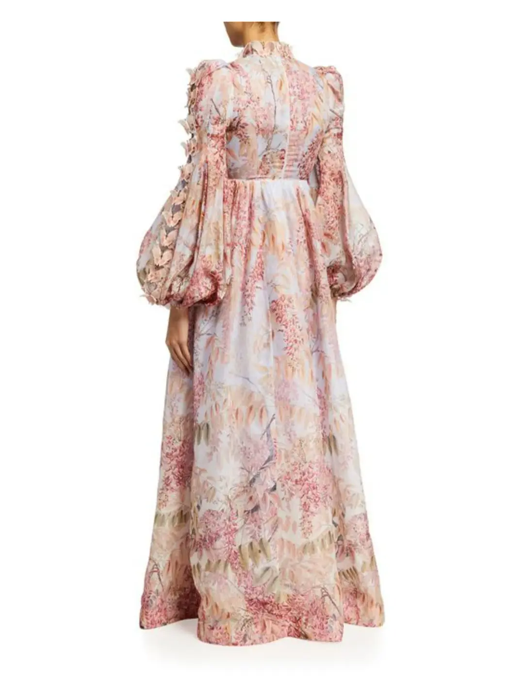 Zimmermann Botanica Butterfly Gown Floral Blush Size 1 / AU 10 for rent on The Volte - main image