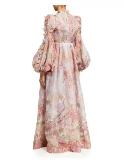 Zimmermann Botanica Butterfly Gown Floral Blush Size 1 / AU 10 for rent on The Volte - image 2