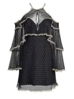 Thurley Moondance Mini Dress in Black Size AU 10 for rent on The Volte - image 4