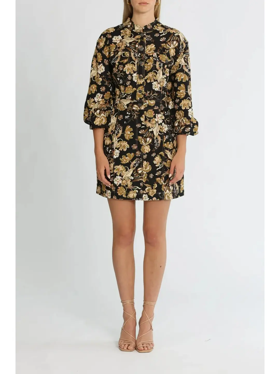 Shona Joy Palermo Panelled Mini Dress in Multi Size AU 14 for rent on The Volte - main image