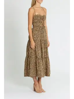 Shona Joy Lilou Backless Midi Dress Print Size AU 14 for rent on The Volte - image 2