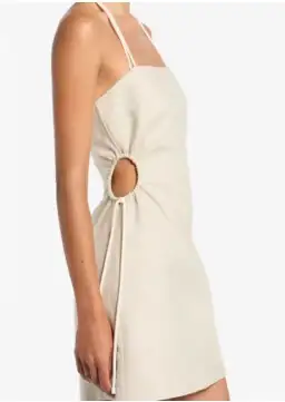 Sir The Label D'orsay Corded Strapless Mini Dress Ecru Size 3/Au 12 for rent on The Volte - image 2