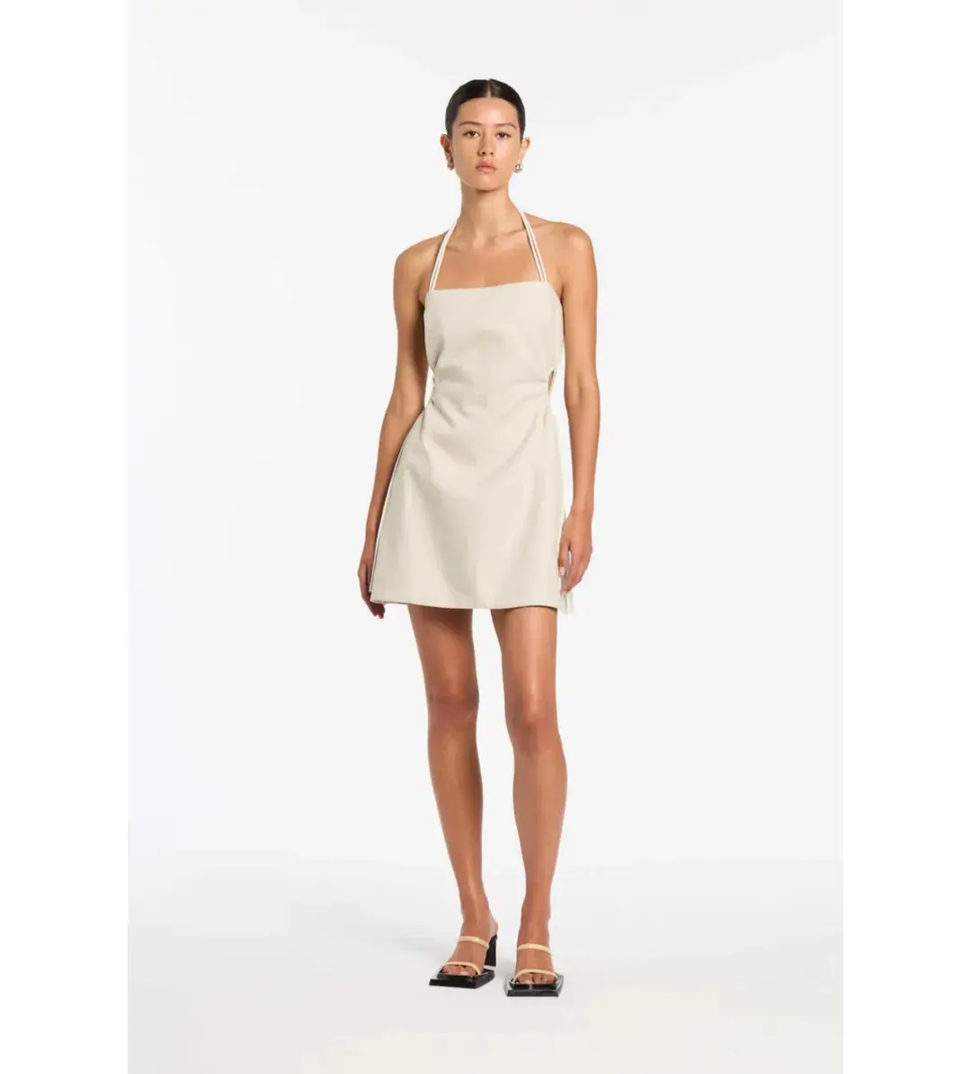 Sir The Label D'orsay Corded Strapless Mini Dress Ecru Size 3/Au 12 for rent on The Volte - main image