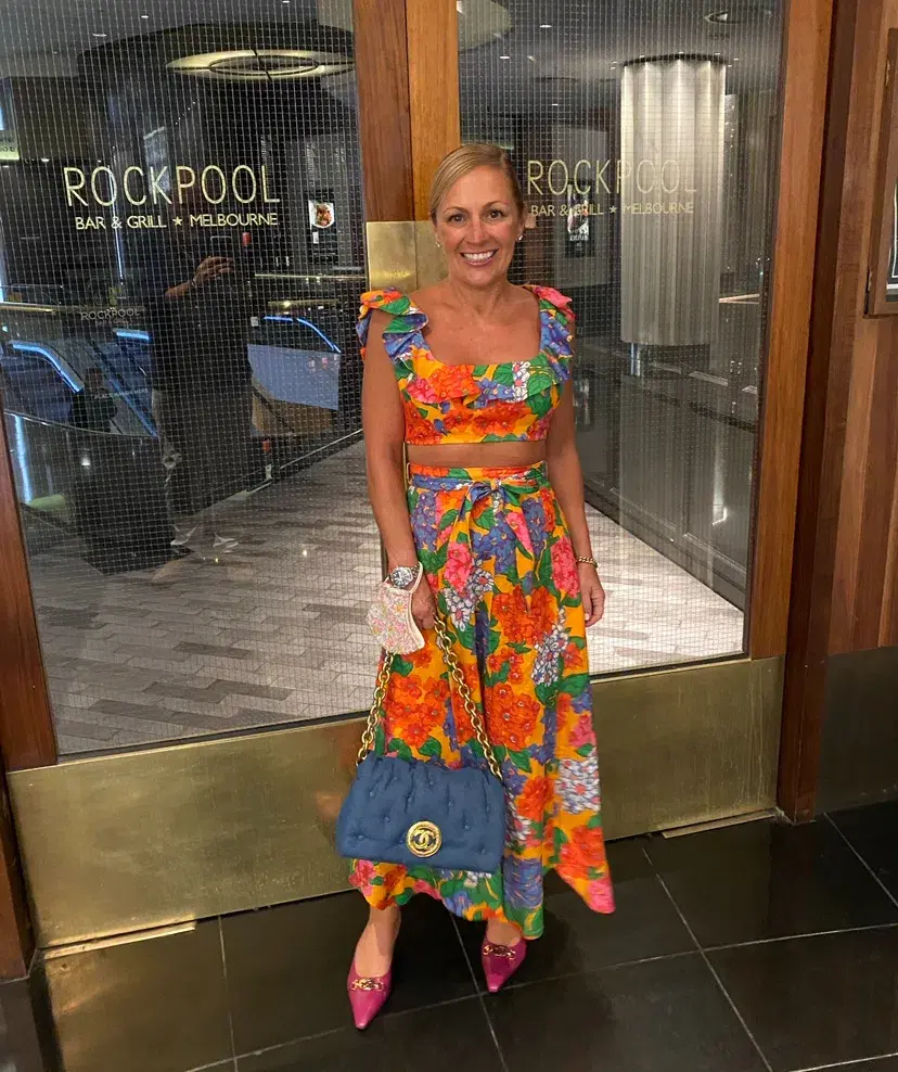 Zimmermann Riders Top Size 1/Au10 and Skirt Size 0/Au8 Set In Mango Floral for rent on The Volte - main image