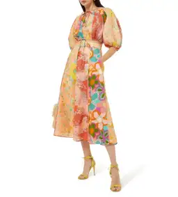 Zimmermann Lola Panelled Crop Top Size 1/Au 10 and Skirt Size 0/Au 8 in Spliced Floral