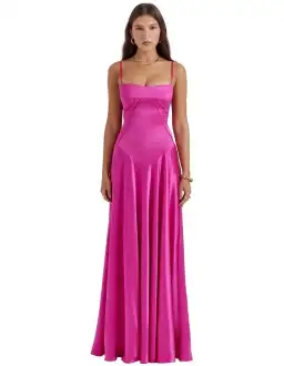 House of CB Anabella Gown Fuchsia Size L/Au 12 for rent on The Volte - image 1