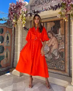 Sheike Piper Dress in Tangerine Size 16