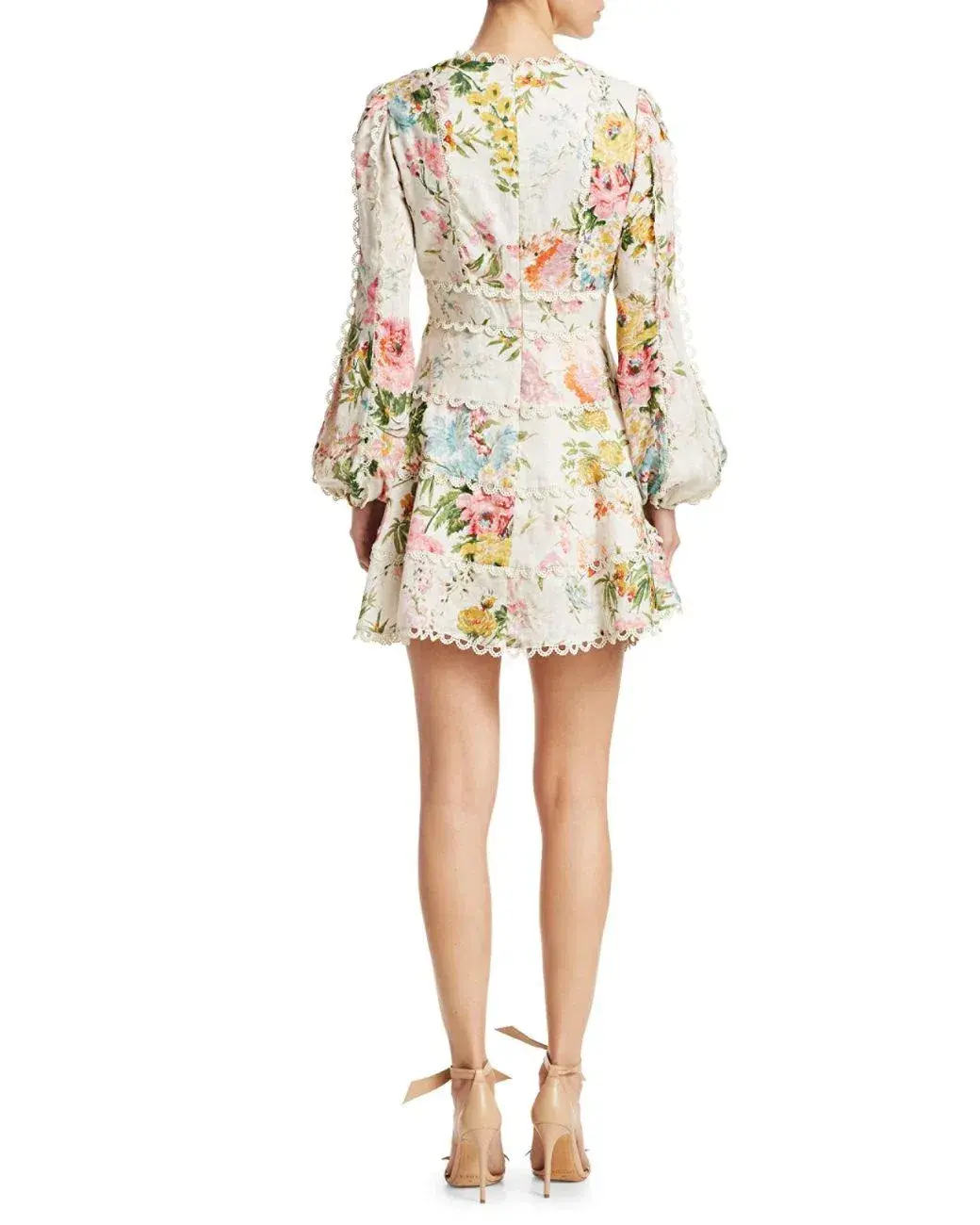 Zimmermann Heathers Flounce Mini Dress Floral Print Size 8 for rent on The Volte - main image
