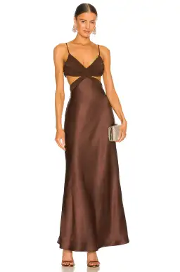 Bec & Bridge Nadia Twist Dress Brown Size 10