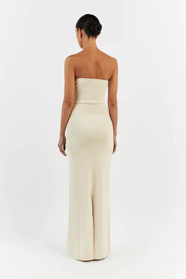 Dissh Veronica Bandeau Maxi Dress Butter Size M / AU 10 for rent on The Volte - main image