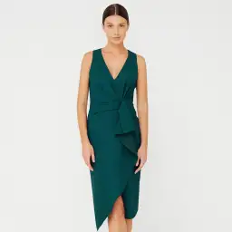 Sheike Park Ave Midi Dress Green Size 16