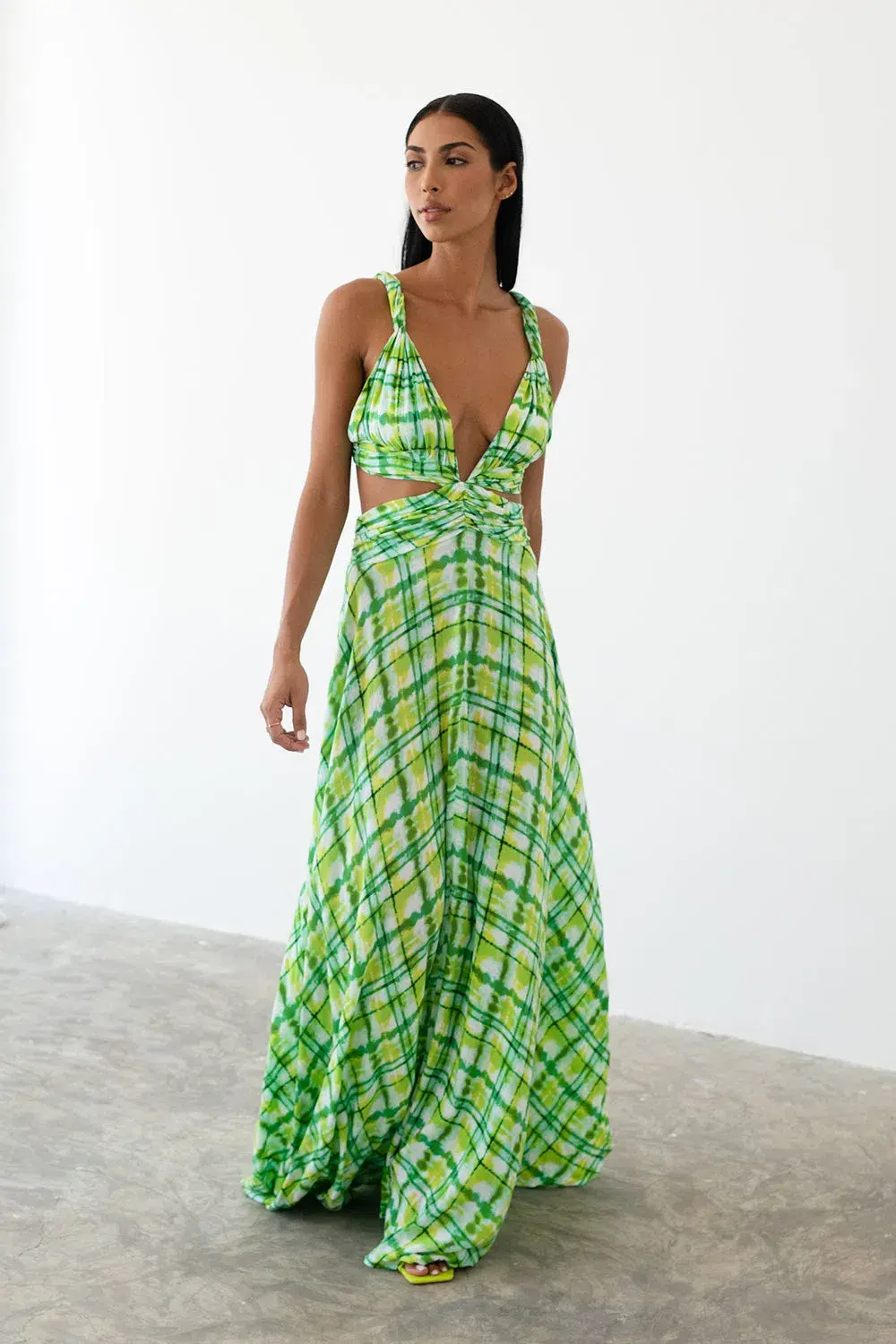 Le Salty Label Skylar Gown Green Size 6 for rent on The Volte - main image
