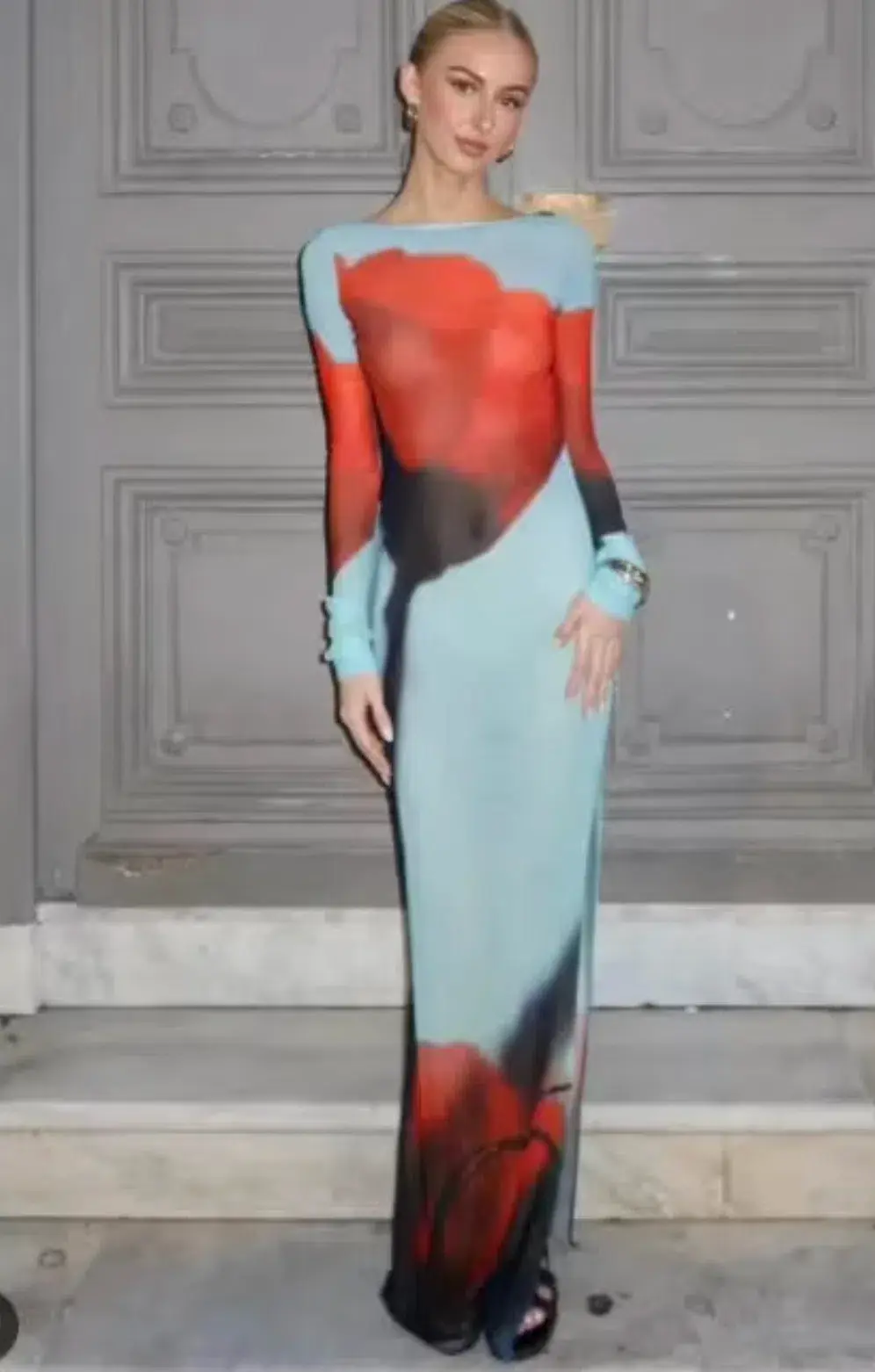 Rat & Boa Santino Mesh Dress Floral Size 10 for rent on The Volte - main image