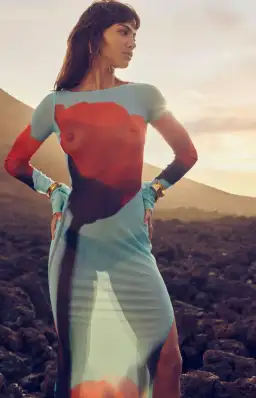 Rat & Boa Santino Mesh Dress Floral Size 10 for rent on The Volte - image 2