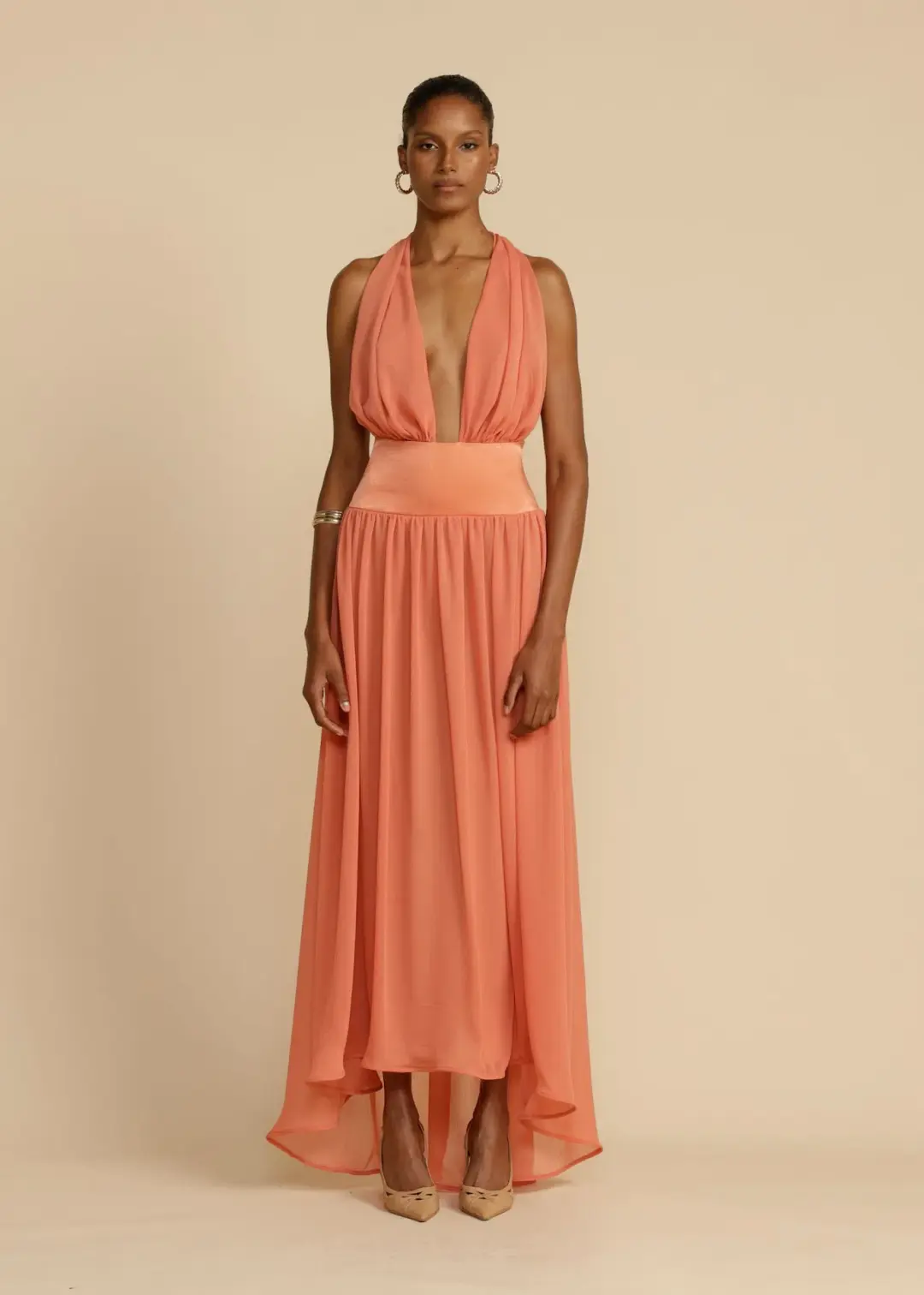 Arcina Ori Serena Dress Coral Size S / AU 8 for rent on The Volte - main image