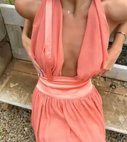 Arcina Ori Serena Dress Coral Size S / AU 8 for rent on The Volte - image 2