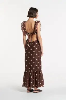 Sir the Label Vivi Frill Dress in Marlon Polka Dot Size 0 / AU 6 for rent on The Volte - image 4
