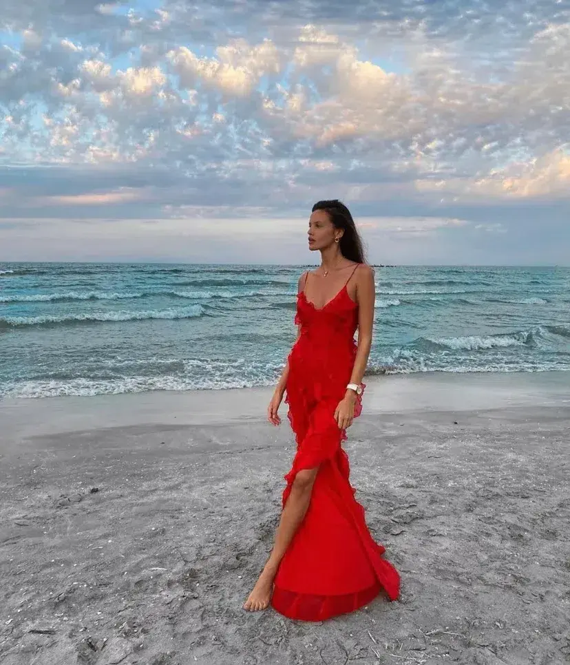 Rat and Boa Cecelia Dress Red Size M/AU 10 for rent on The Volte - main image