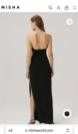 Misha Yesenia Gown Black Size 6/XS for rent on The Volte - image 2