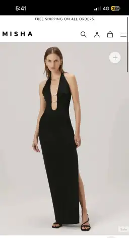 Misha Yesenia Gown Black Size 6/XS for rent on The Volte - image 3