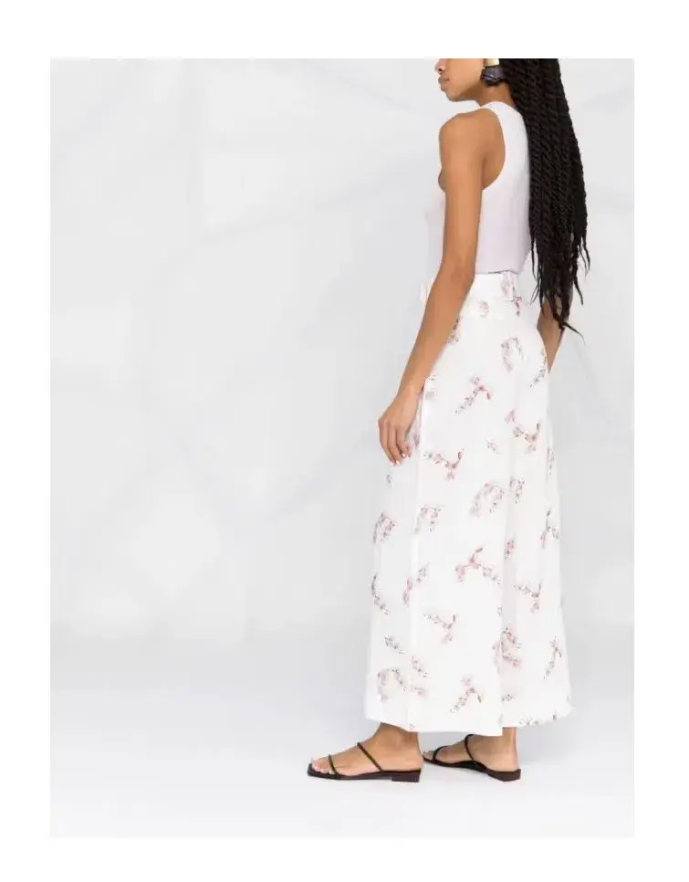 Zimmermann Dancer Wide Leg Belted Trousers Floral Size 2/ AU 12 for rent on The Volte - main image