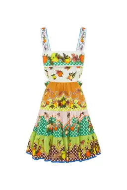Alemais Lemonis Cut Out Mini Dress Multi Print Size 12 for rent on The Volte - image 3