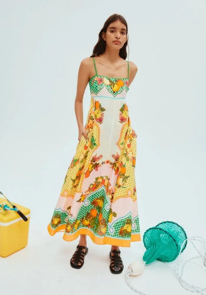 Alemais Lemonis Sundress Multi Print Size 12 for rent on The Volte - main image
